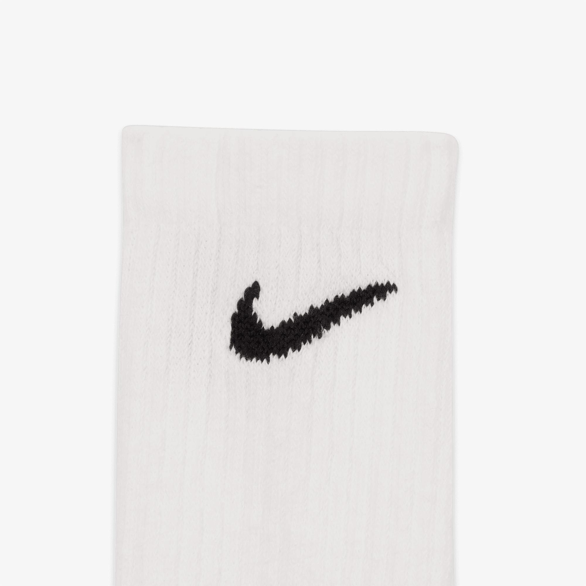 Nike Everyday Crew 3'lü Unisex Beyaz Çorap