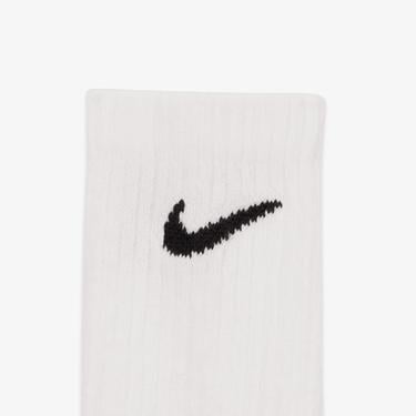  Nike Everyday Crew 3'lü Unisex Beyaz Çorap