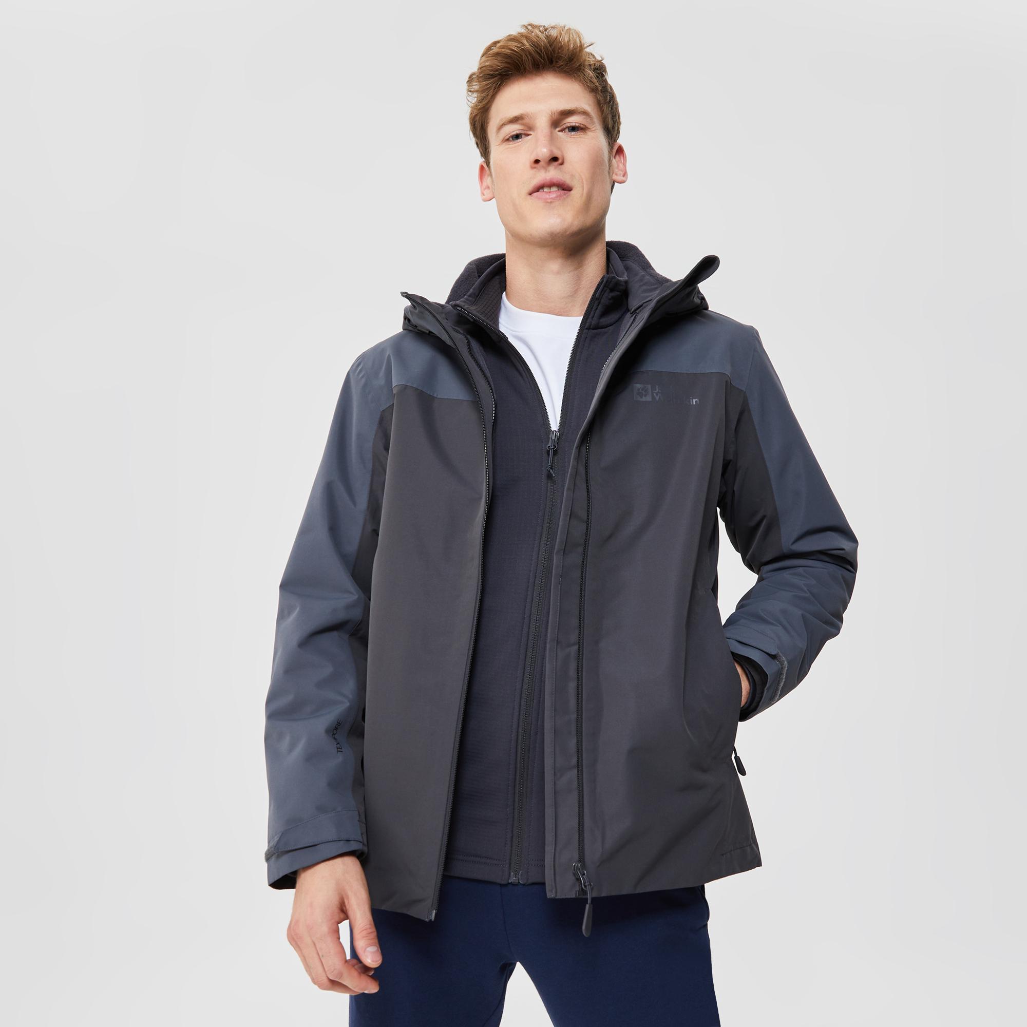 Jack Wolfskin Taubenberg 3IN1 Erkek Siyah Ceket