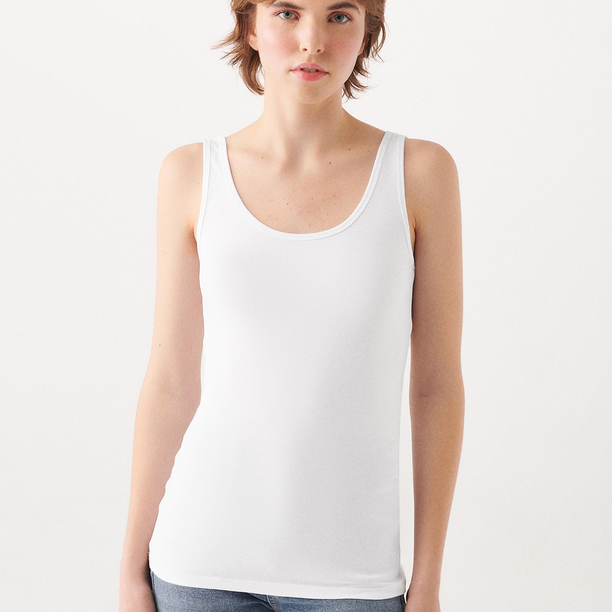 Mavi 2li Basic Kadın Tişört Fitted / Vücuda Oturan Kesim 1611367-900