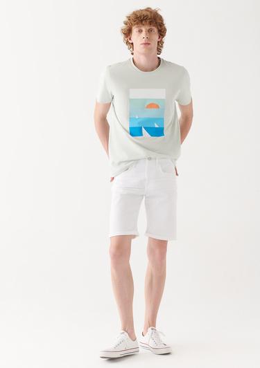  Mavi Brian Comfort Beyaz Jean Şort 0418423856