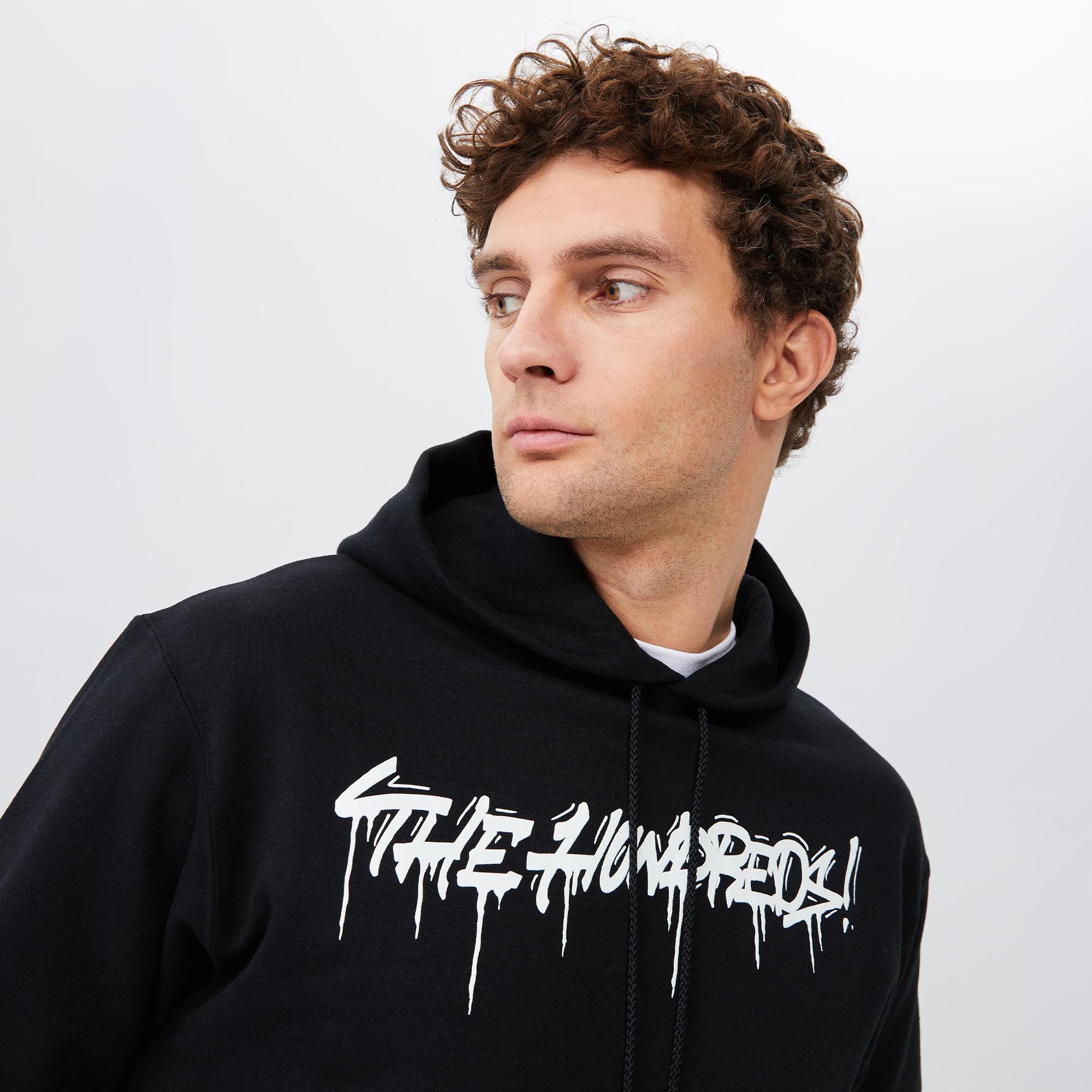 The Hundreds Tag Pullover Erkek Siyah Hoodie Sweatshirt