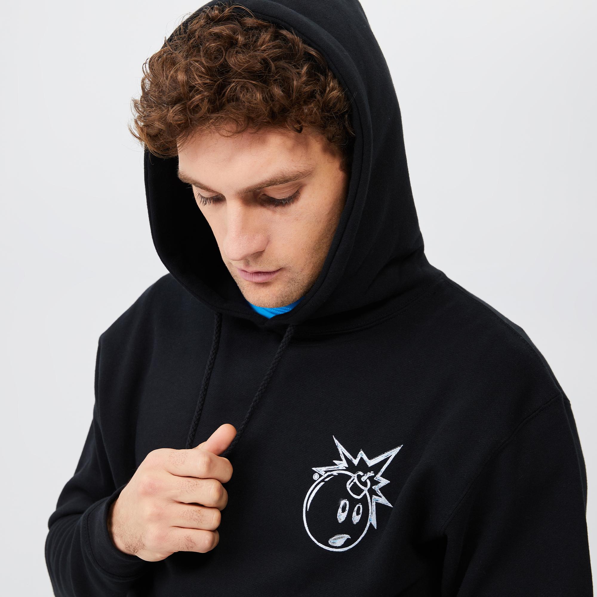 The Hundreds Chrome Adam Pullover Erkek Siyah Hoodie Sweatshirt