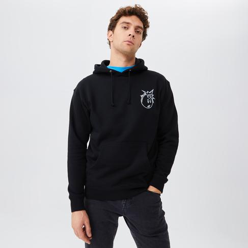  The Hundreds Chrome Adam Pullover Erkek Siyah Hoodie Sweatshirt