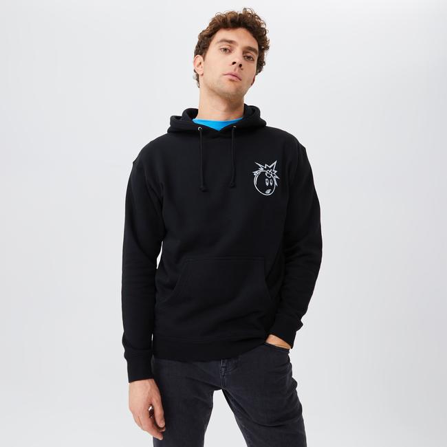 The Hundreds Chrome Adam Pullover Erkek Siyah Hoodie Sweatshirt