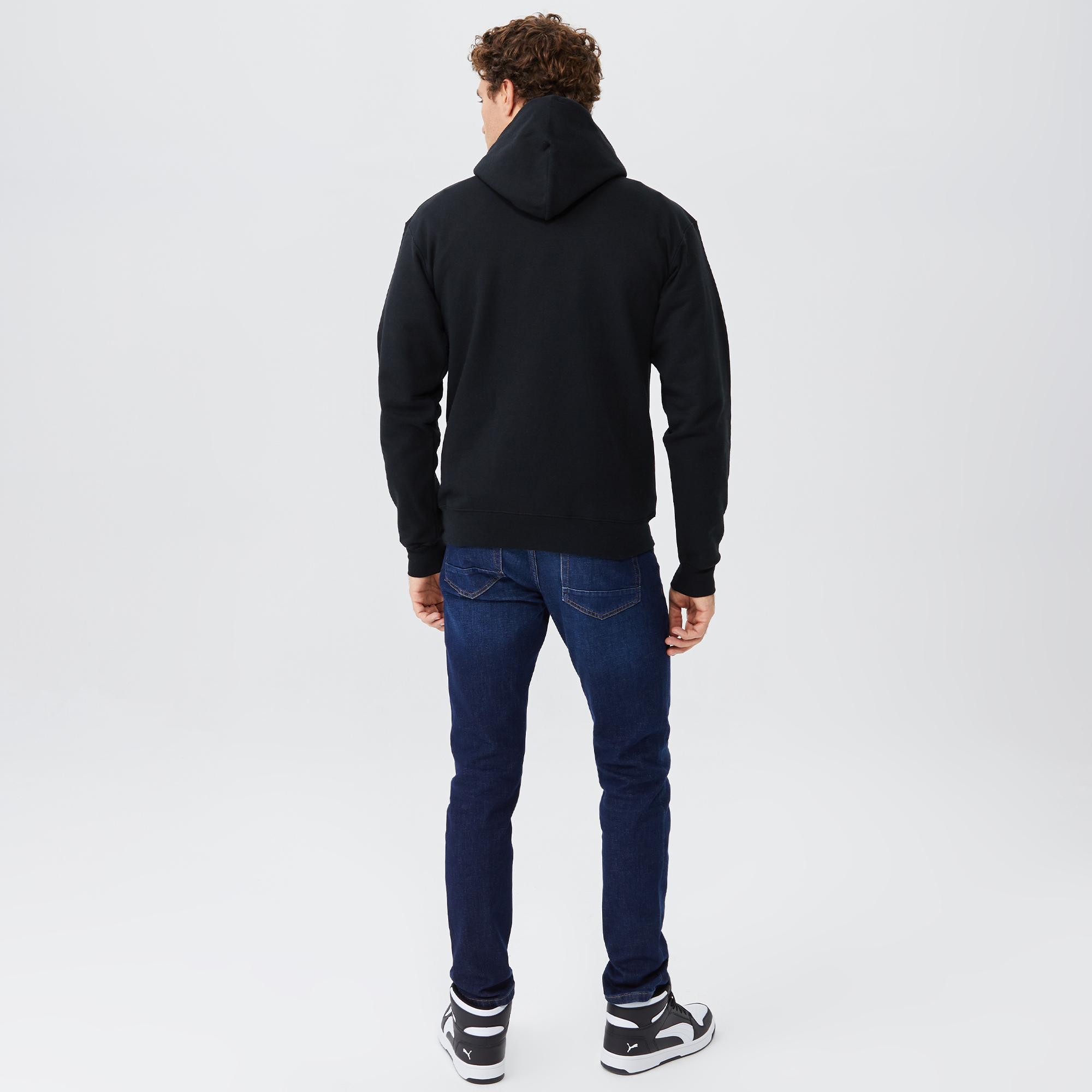 The Hundreds Slime Slant Pullover Erkek Siyah Hoodie Sweatshirt