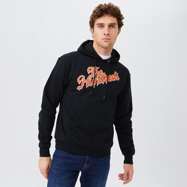  The Hundreds Slime Slant Pullover Erkek Siyah Hoodie Sweatshirt
