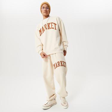  Market Vintage Washed Erkek Bej Eşofman Altı