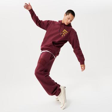  Market Vintage Washed Erkek Bordo Eşofman Altı