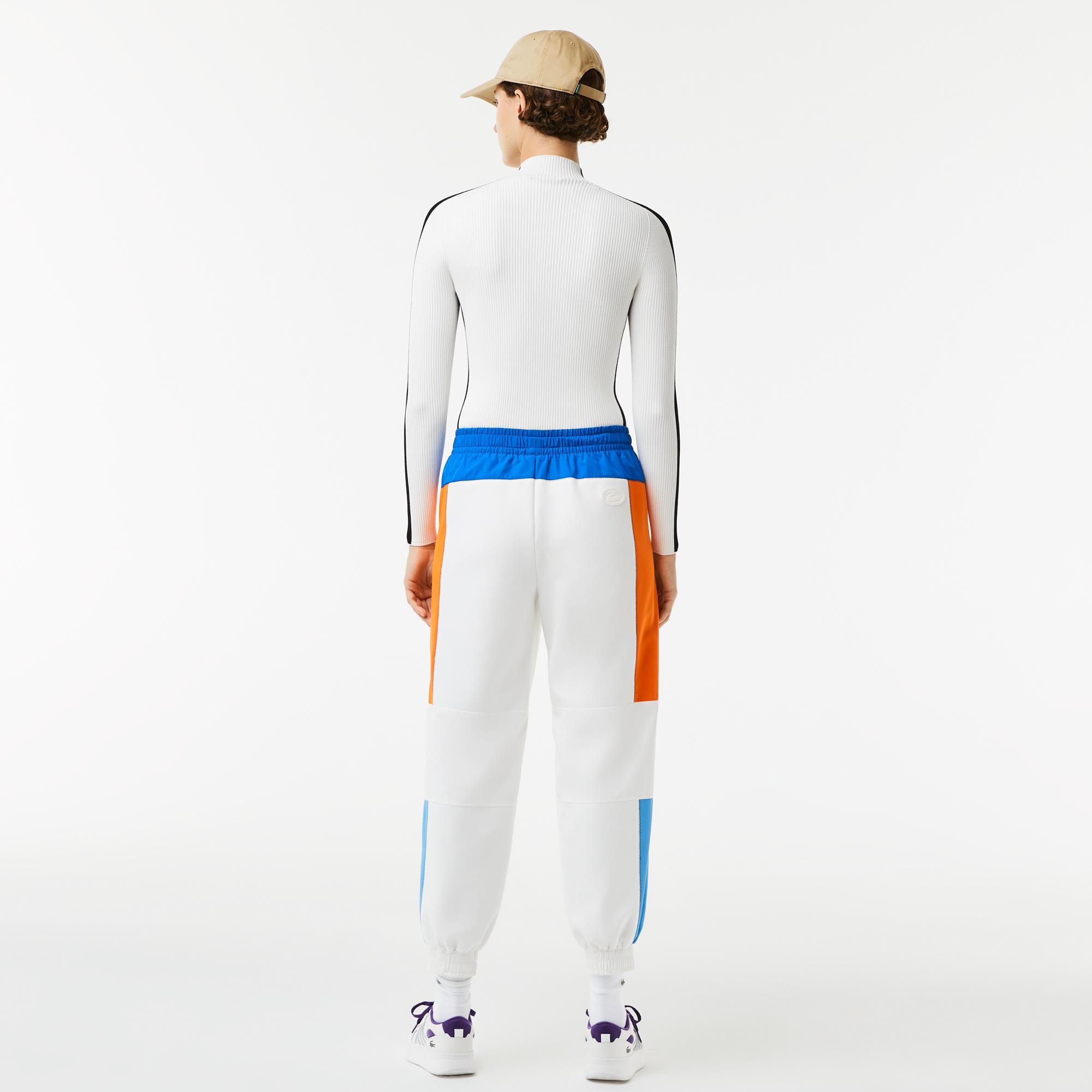 Lacoste Kadın Boğazlı Yaka Beyaz Triko