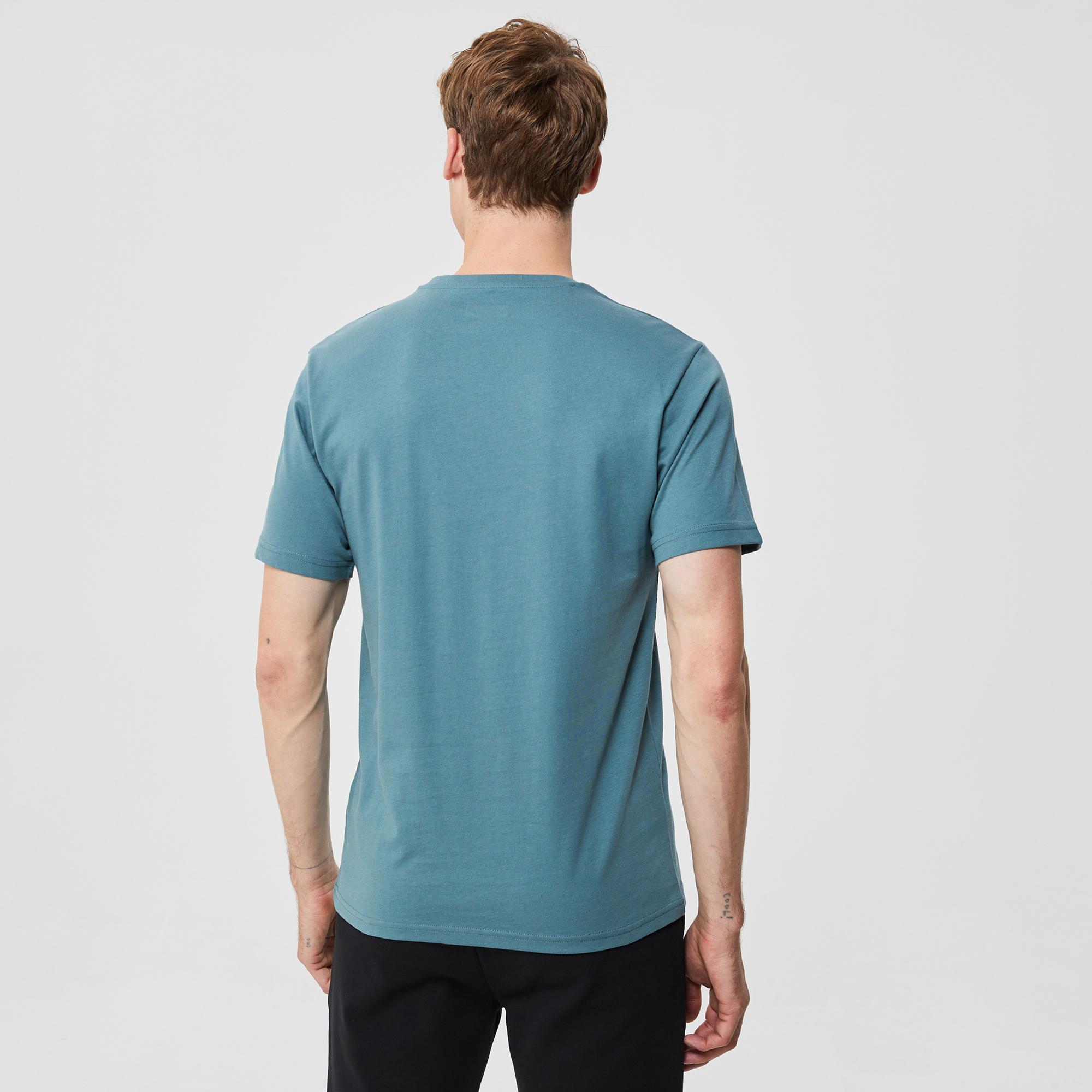 Columbia Bar Split Graphic Erkek Mavi Günlük T-Shirt