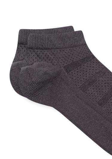  Mavi Çizgili Antrasit Patik Çorap 092043-25817