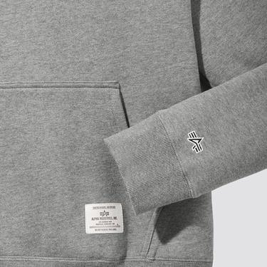  Alpha Industries Erkek Gri Kapüşonlu Sweatshirt