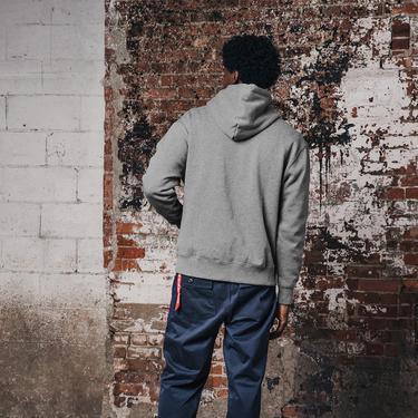  Alpha Industries Erkek Gri Kapüşonlu Sweatshirt