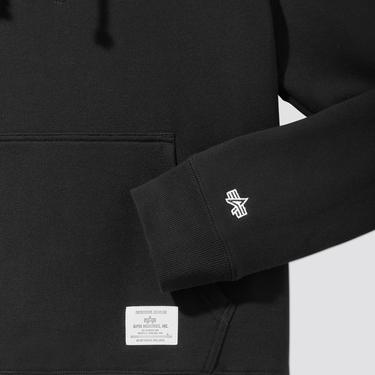  Alpha Industries Erkek Siyah Kapüşonlu Sweatshirt