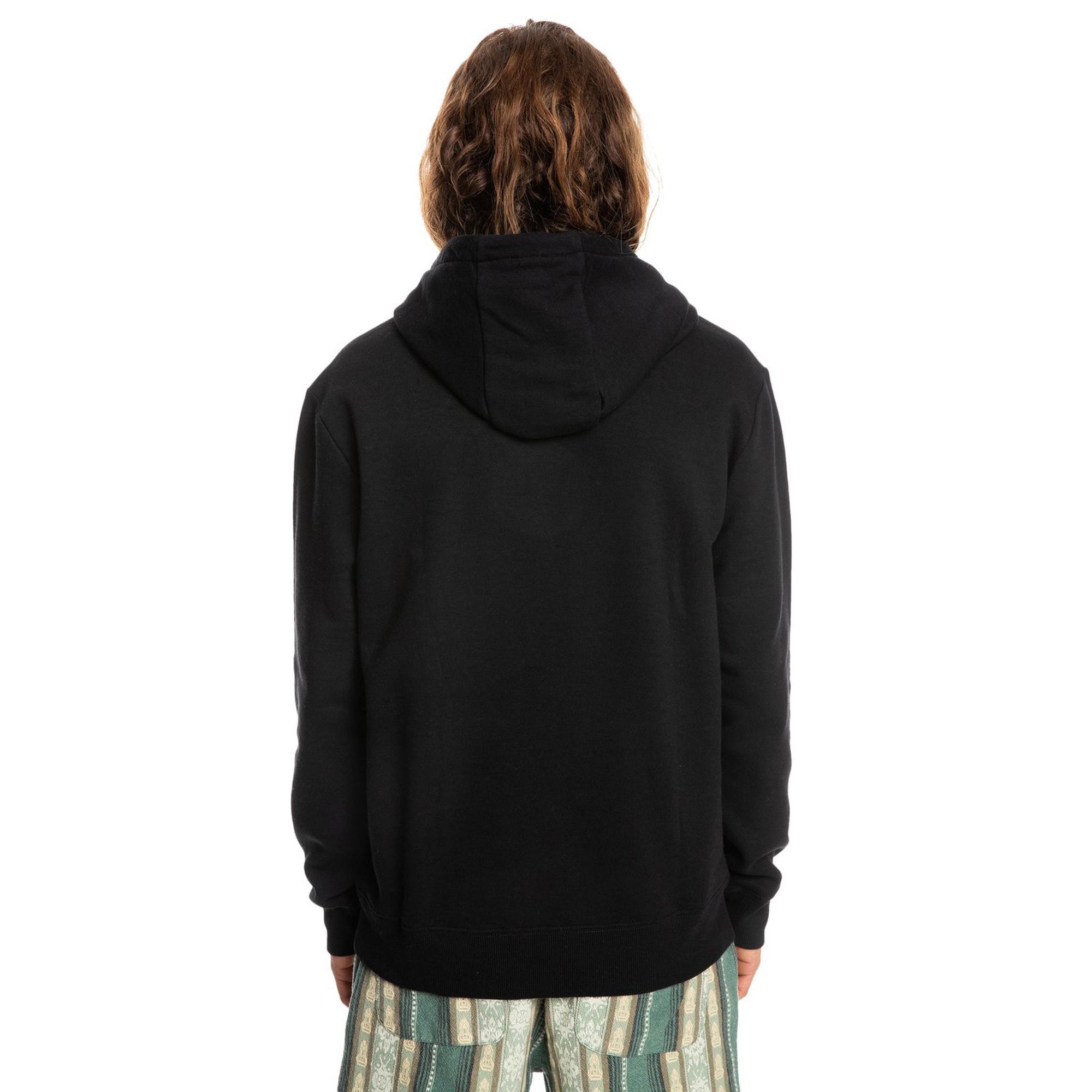 Quiksilver Big Logo Hood Erkek Siyah Sweatshirt