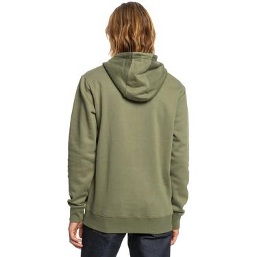  Quiksilver Big Logo Hood Erkek Yeşil Sweatshirt