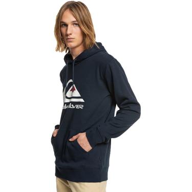  Quiksilver Big Logo Hood Erkek Mavi Sweatshirt