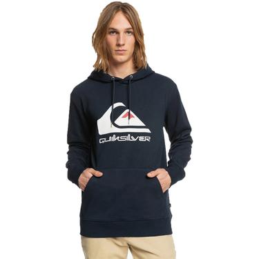  Quiksilver Big Logo Hood Erkek Mavi Sweatshirt