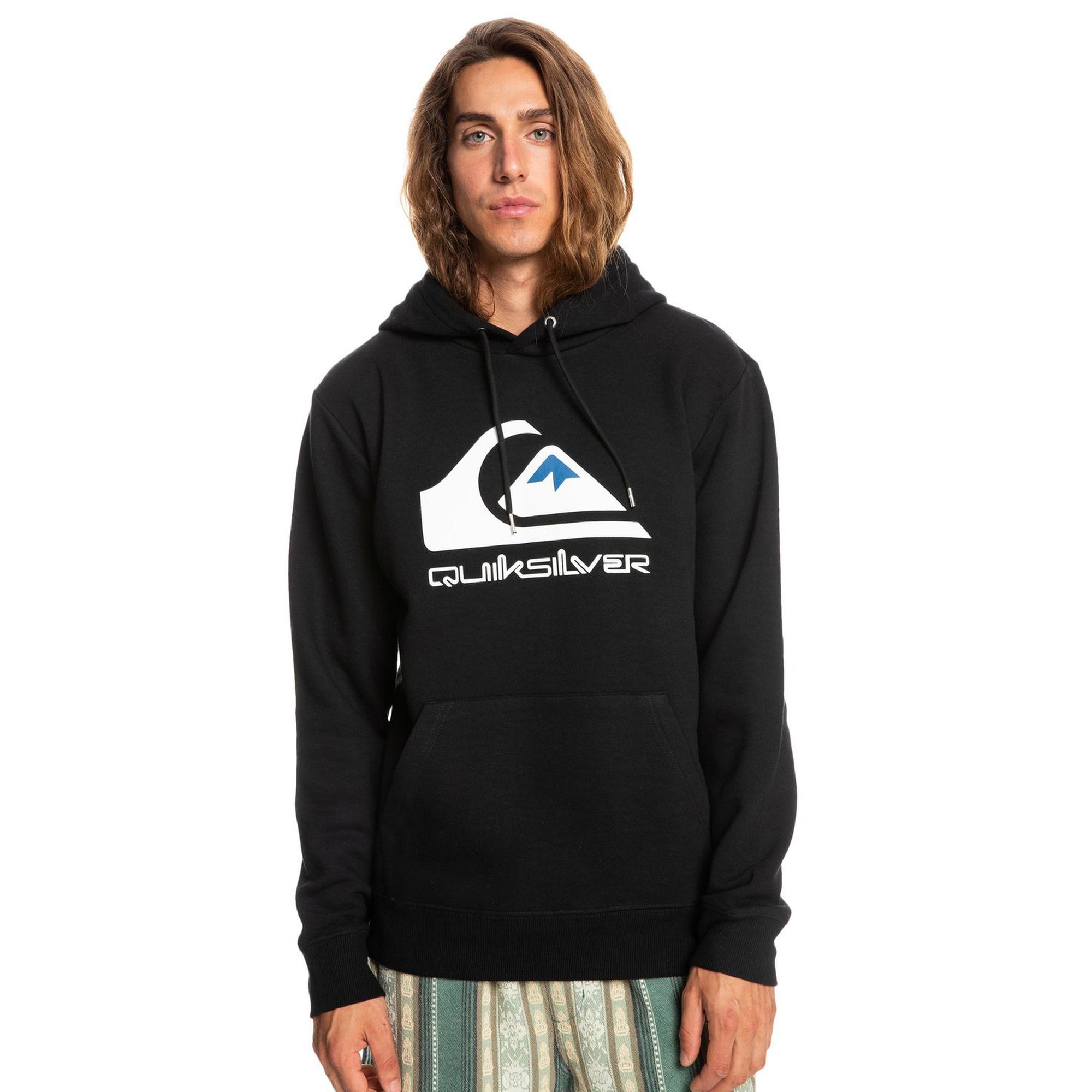 Quiksilver Big Logo Hood Erkek Siyah Sweatshirt