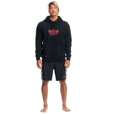  Quiksilver Erkek Sweatshirt Official Logo Siyah