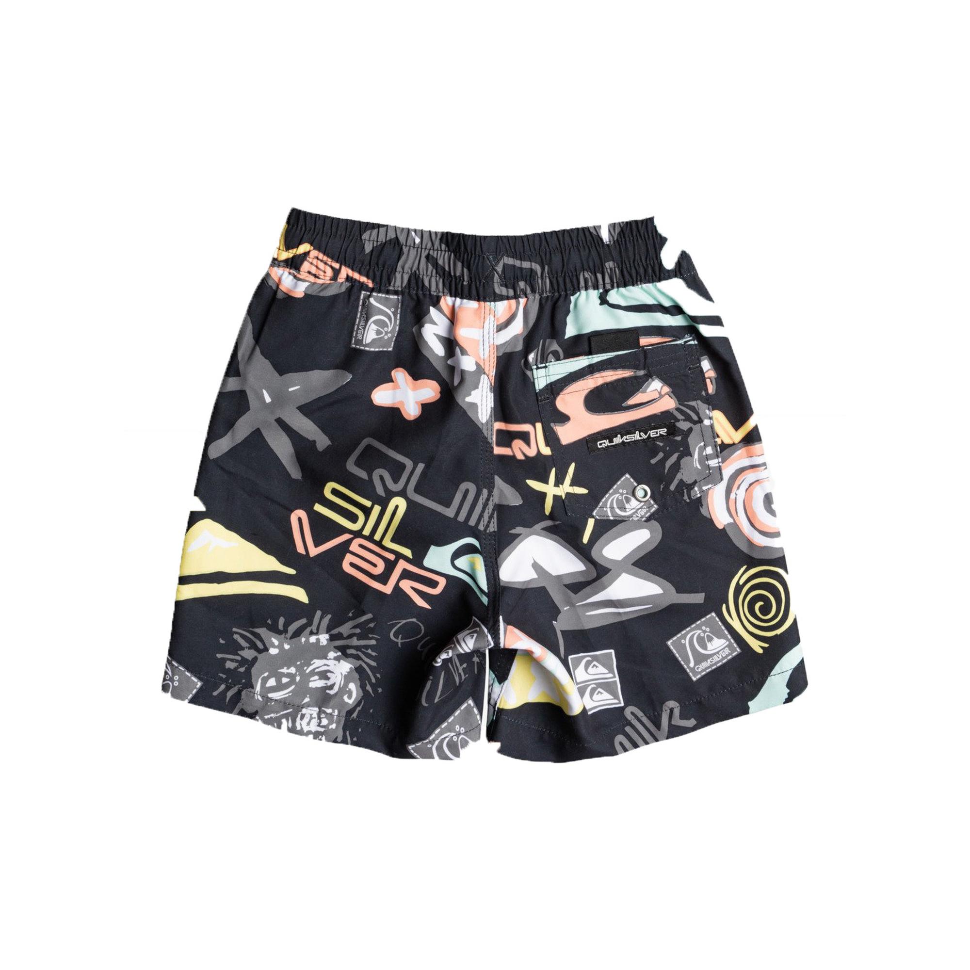 Quiksilver Çocuk Şort Volley Short Siyah Günlük Giyim