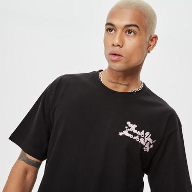  Market Thank You Rose Erkek Siyah T-Shirt
