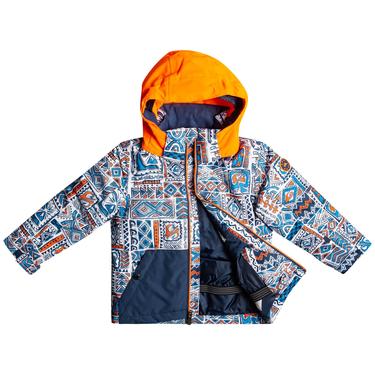  Quiksilver Little Mission Kids Erkek Çocuk Mavi Snowboard Ceketi