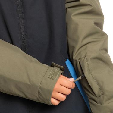  Quiksilver In The Hood Youth Unisex Çocuk Siyah Snowboard Ceketi