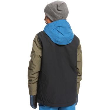  Quiksilver In The Hood Youth Unisex Çocuk Siyah Snowboard Ceketi