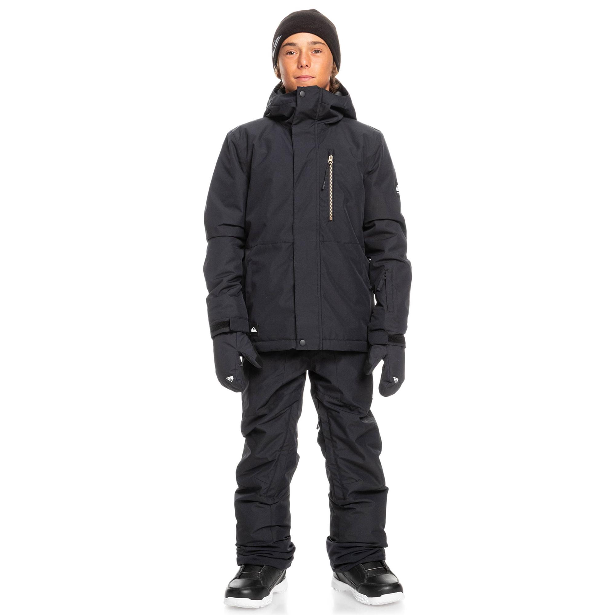 Quiksilver Mission Solid Youth Erkek Çocuk Siyah Snowboard Ceketi