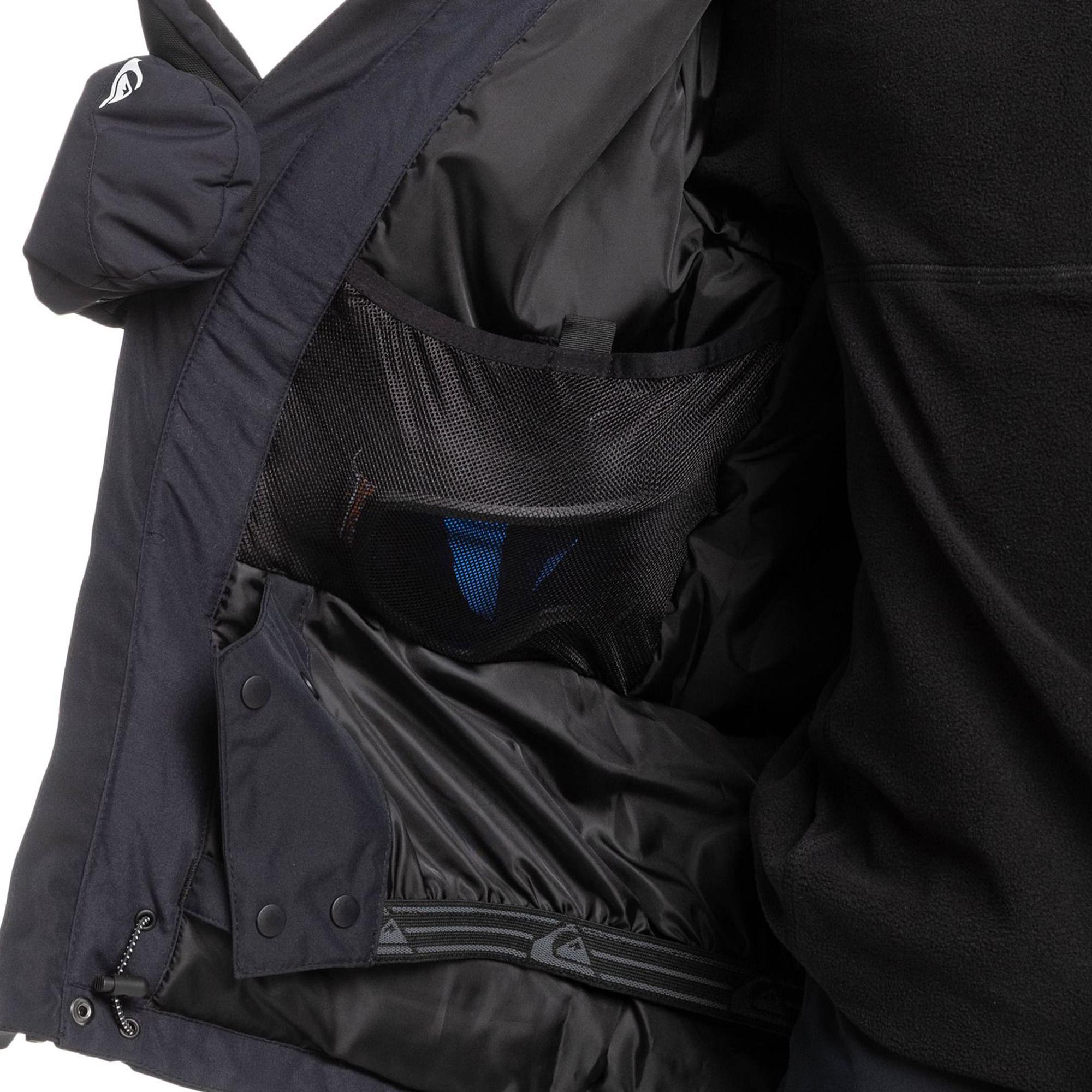 Quiksilver Mission Solid Youth Erkek Çocuk Siyah Snowboard Ceketi