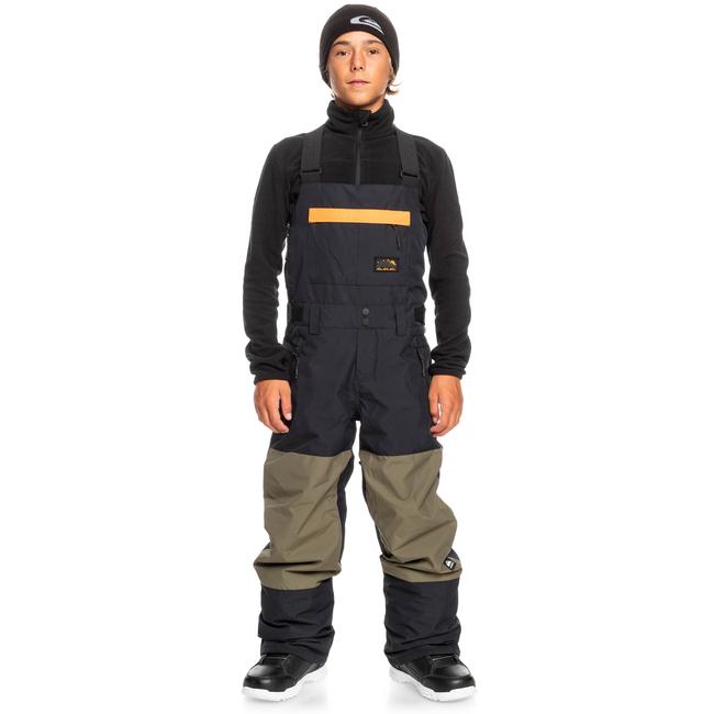  Quiksilver Erkek Çocuk Snowboard Pantolonu Mash Up Youth Bib Siyah