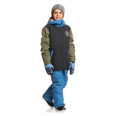  Quiksilver In The Hood Youth Unisex Çocuk Siyah Snowboard Ceketi
