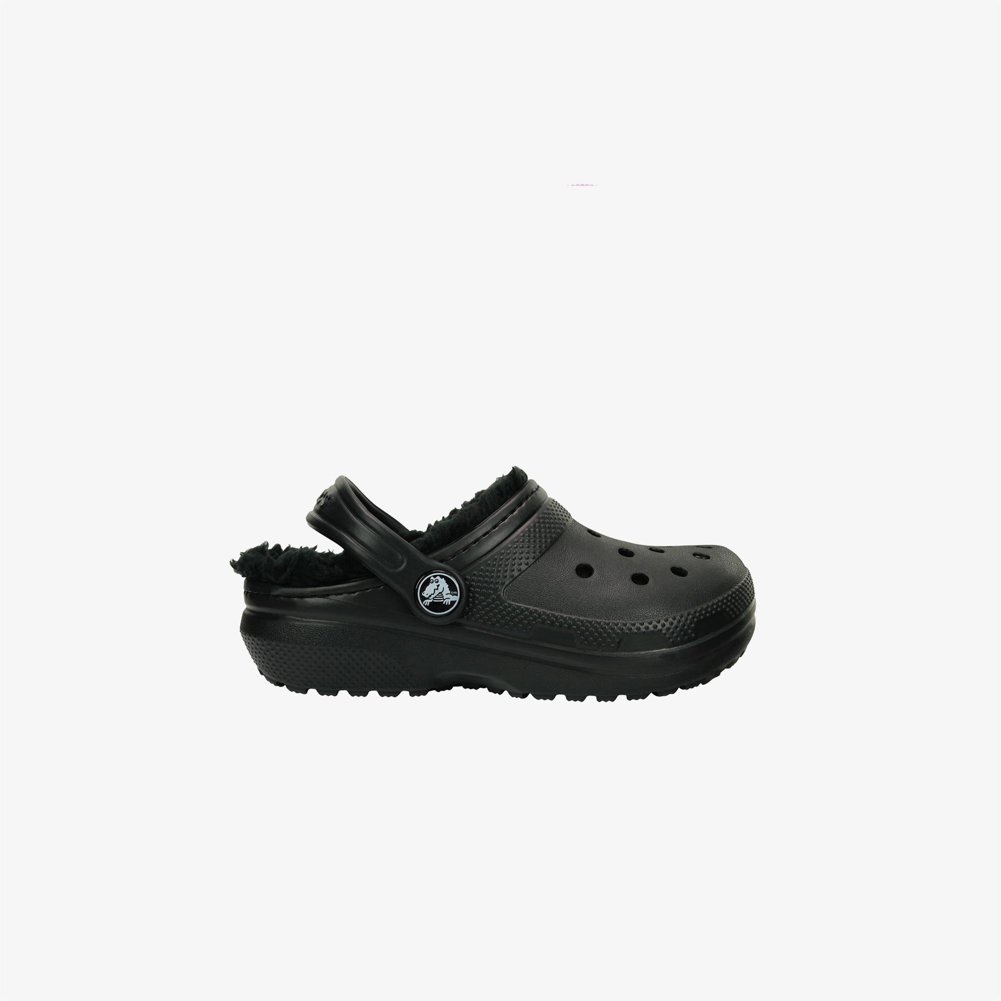 Crocs Classic Lined Clog Çocuk Siyah Terlik