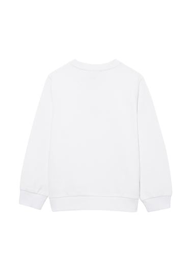  Mavi Miav Baskılı Beyaz Çocuk Sweatshirt 6610031-620