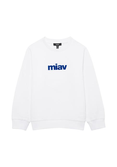  Mavi Miav Baskılı Beyaz Çocuk Sweatshirt 6610031-620