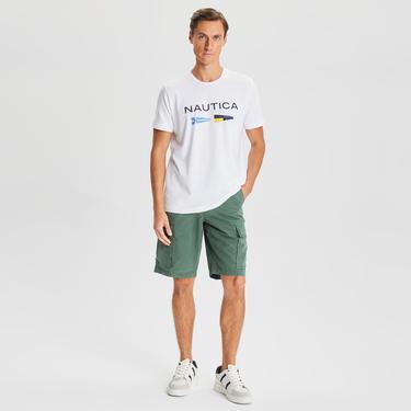  Nautica Erkek Yeşil Kargo Bermuda Şort