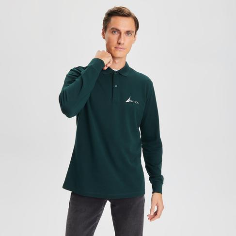  Nautica Erkek Yeşil Classic Fit Uzun Kollu Polo