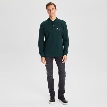  Nautica Erkek Yeşil Classic Fit Uzun Kollu Polo