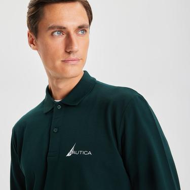  Nautica Erkek Yeşil Classic Fit Uzun Kollu Polo