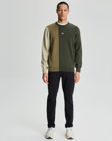  GANT Erkek Yeşil Regular Fit Bisiklet Yaka Kazak