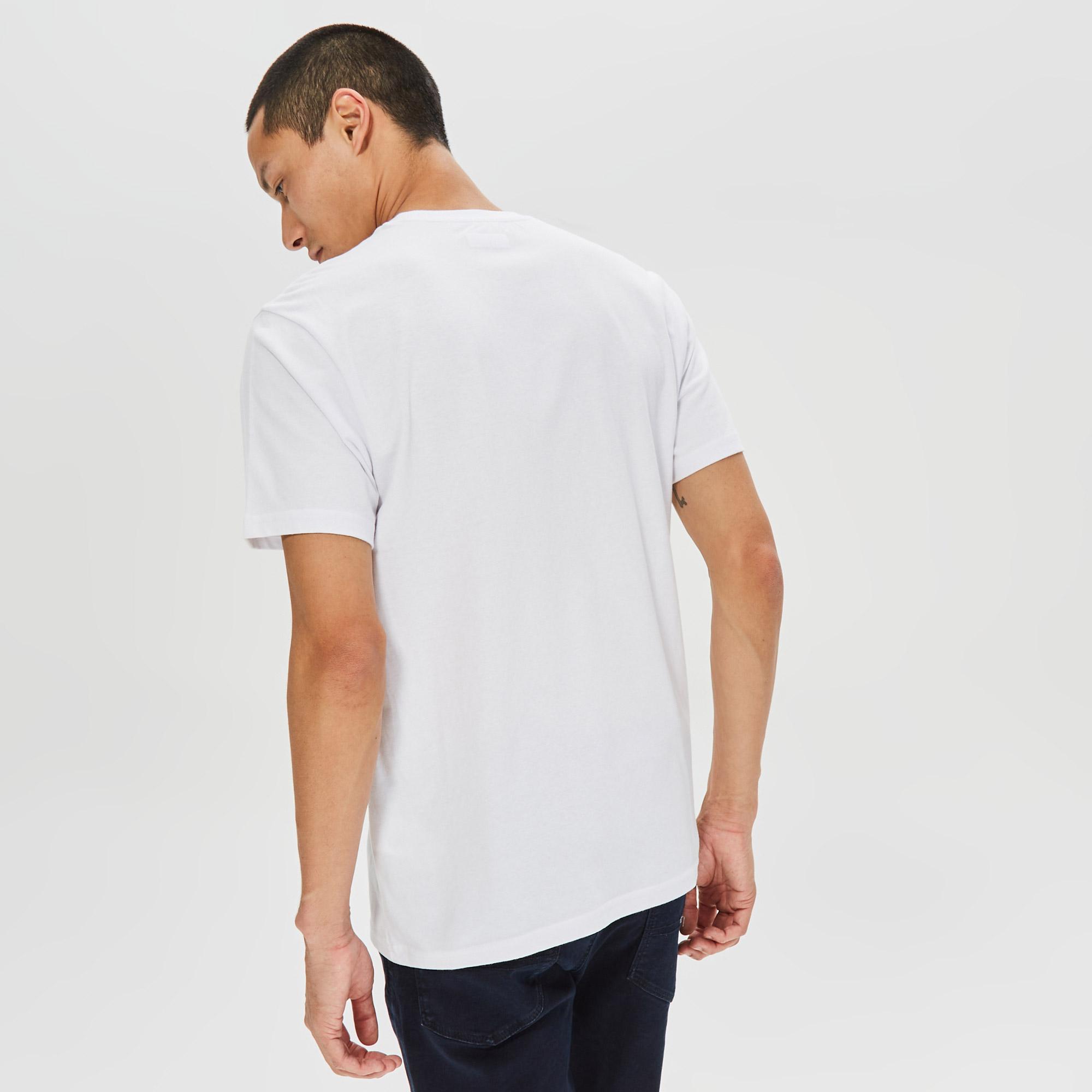 Columbia Basic Logo Brushed Erkek Beyaz Günlük T-Shirt