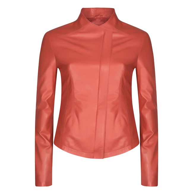  Carel Kırmızı Kadın Deri Ceket