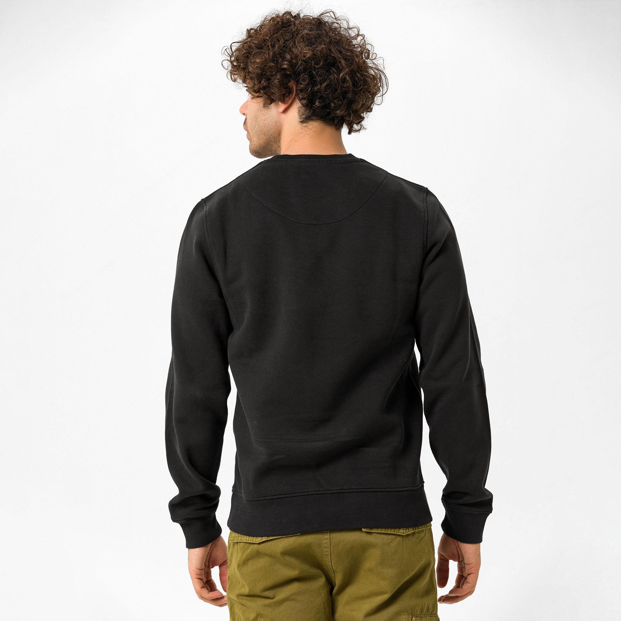 Routefield Harv Erkek Günlük Sweatshirt Siyah