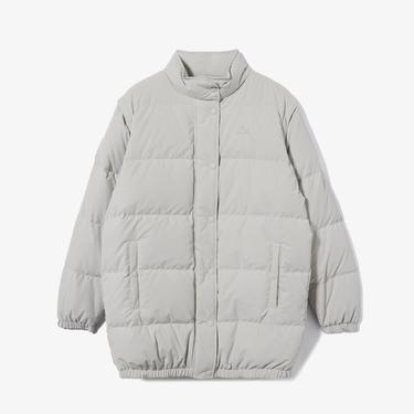  Lacoste Kadın Dik Yaka Kapitone Açık Gri Mont