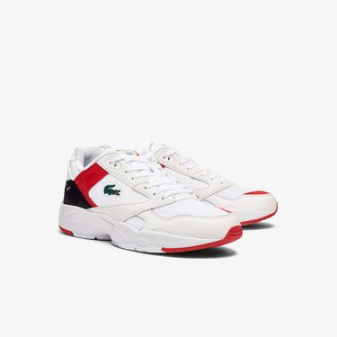  Lacoste Storm 96 Lo 0721 1 Sma Erkek Beyaz - Kırmızı Sneaker