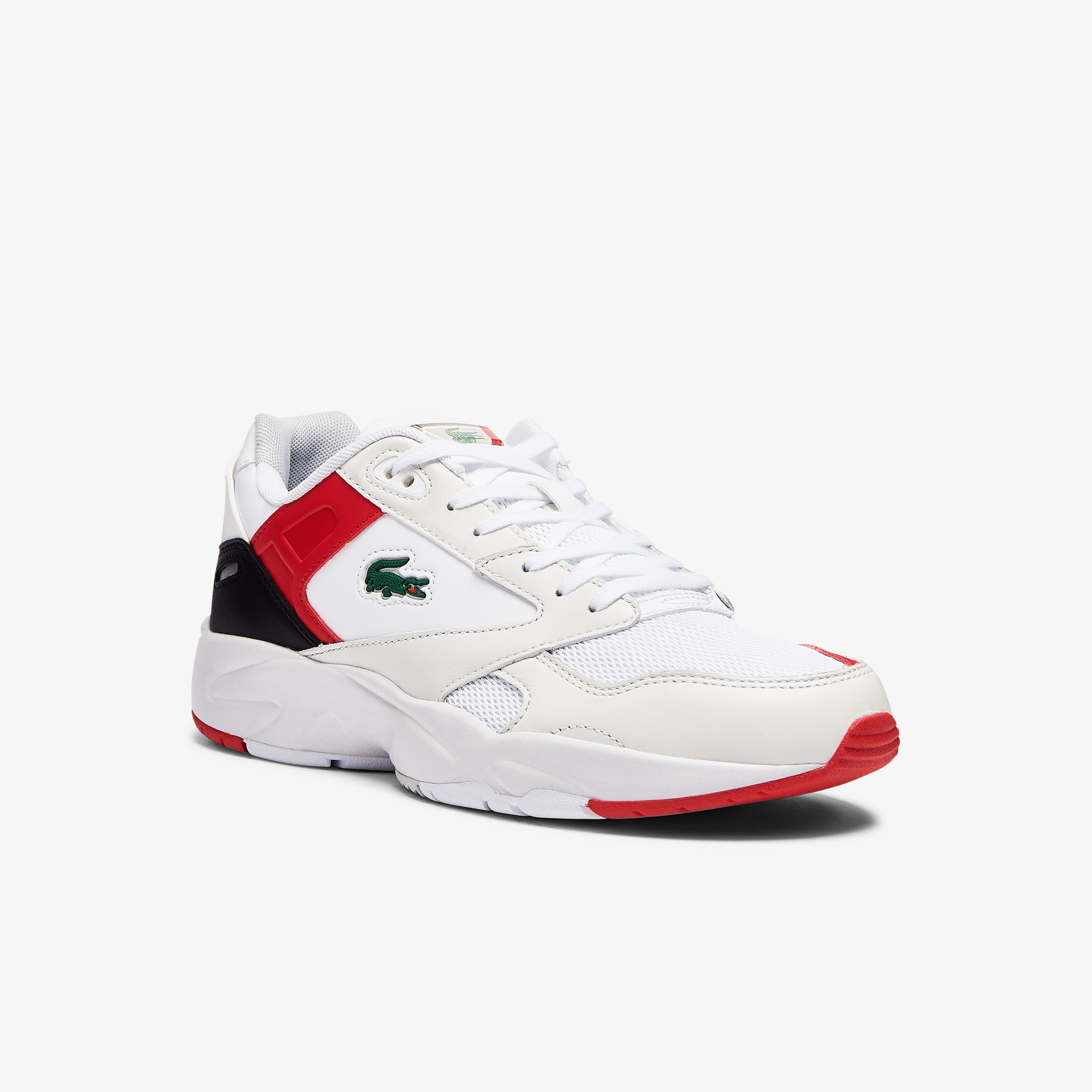 Lacoste Storm 96 Lo 0721 1 Sma Erkek Beyaz - Kırmızı Sneaker