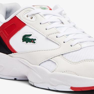  Lacoste Storm 96 Lo 0721 1 Sma Erkek Beyaz - Kırmızı Sneaker