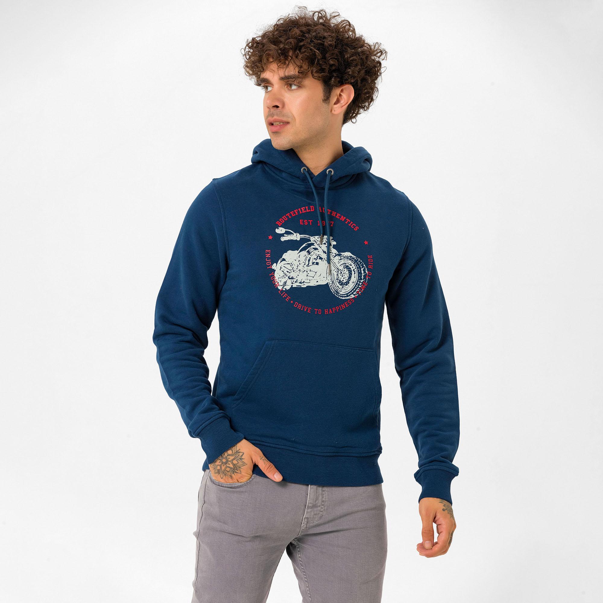 Routefield Harvey Erkek Mavi Sweatshirt